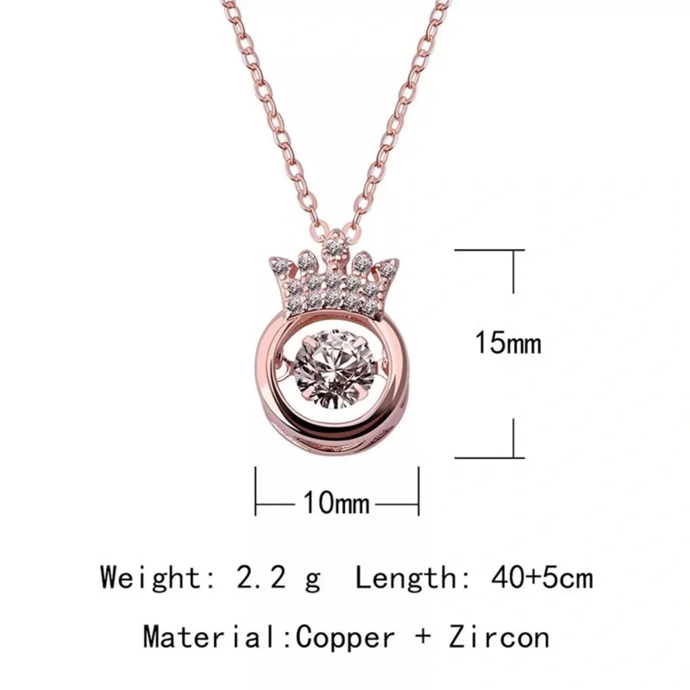 New “shaking diamond” in crown necklace - Picture 4 of 4